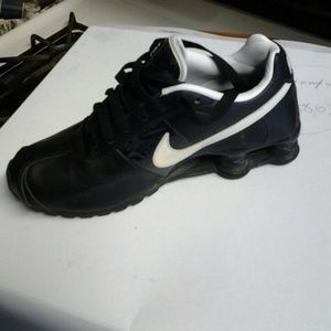 Women's black Nike shox athletic