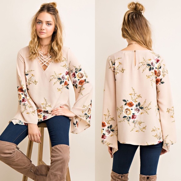 🆕MELODIE floral print strappy neck top -BURGUNDY - Picture 2 of 3