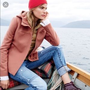 J. Crew Melton Wool Hooded Jacket