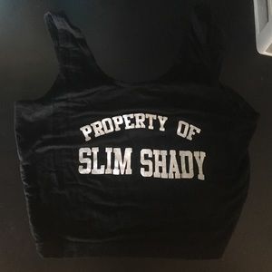 Property of Slim Shady Crop Tank