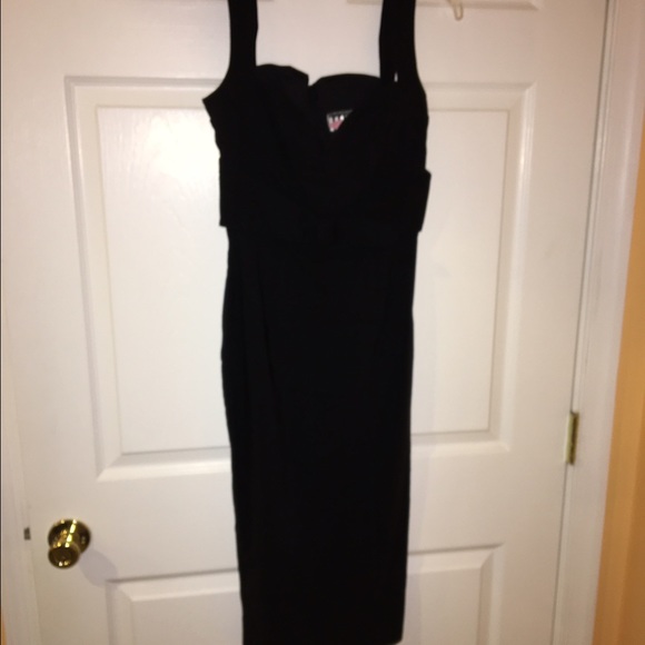 Black Curve Hugging Pinup Midi