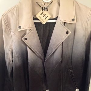Haute Hippie Lamb Leather Ombré Jacket