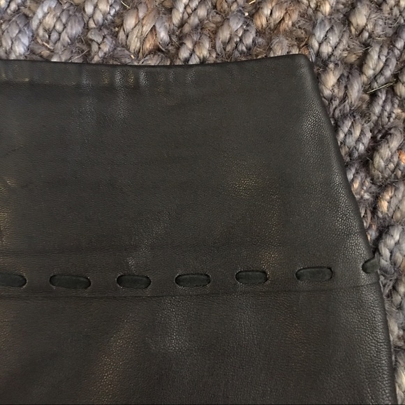 BCBG Leather Miniskirt