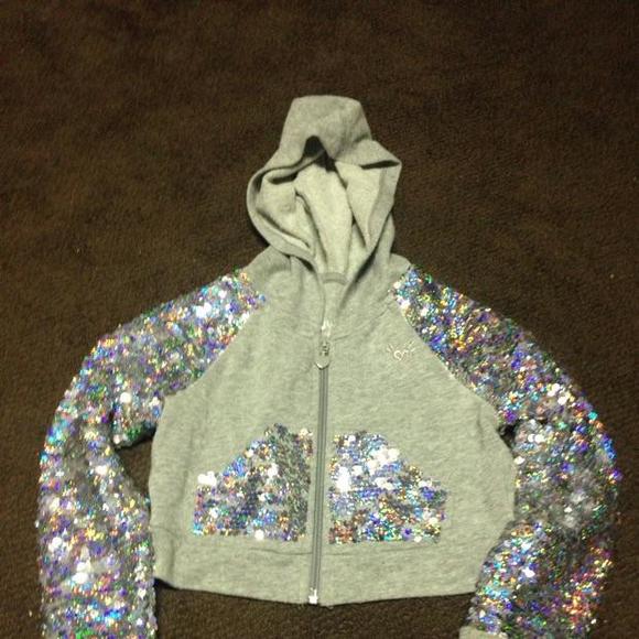 Justice sequined hoodie size 5