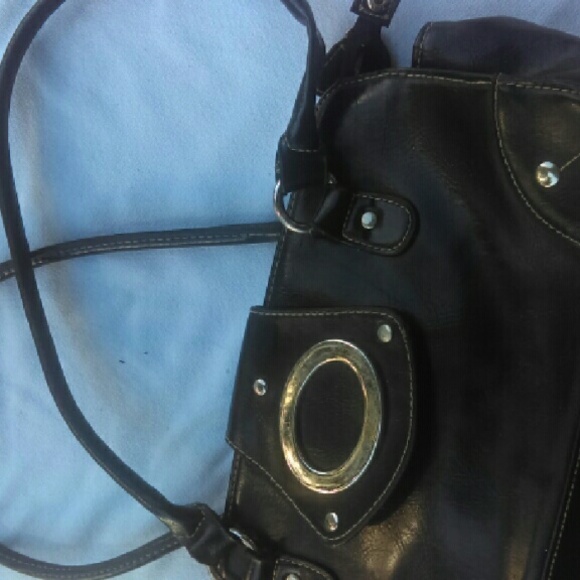 Black and silver accented handbag - Picture 3 of 4