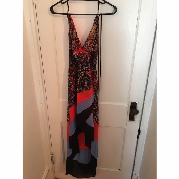 Colorful high to low  dress