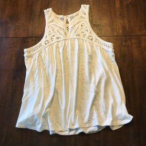 Loft Tank top with crochet detail