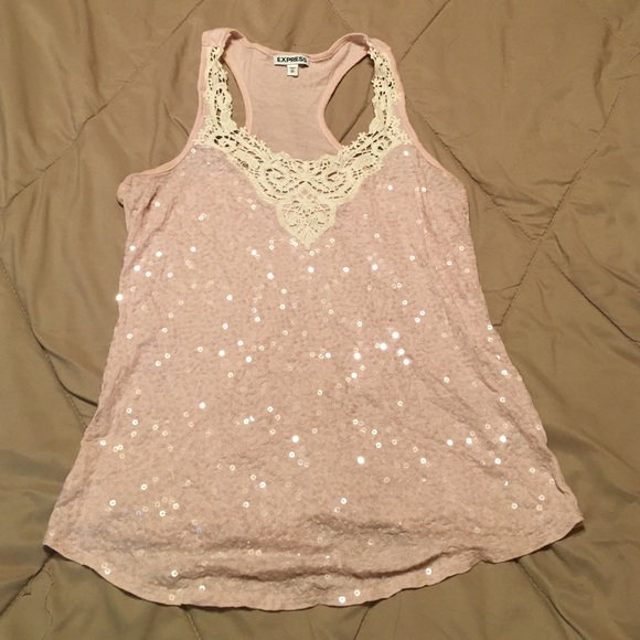 Tank with sequin