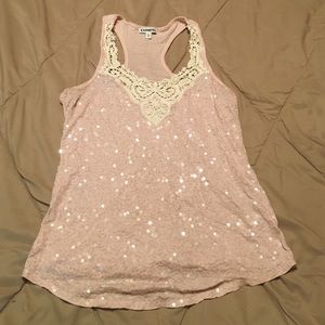 Tank with sequin