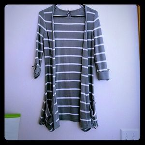 White/Gray Vanity cardigan