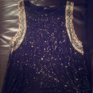 Black festival tank , with semi see through back