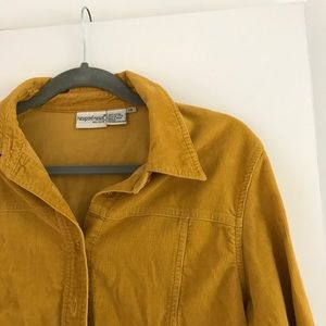 mustard corduroy button up