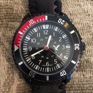 American Eagle men's leather watch