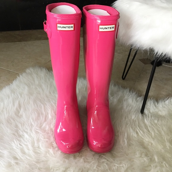 Hot Pink Hunter Rain Boots