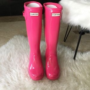 Hot Pink Hunter Rain Boots