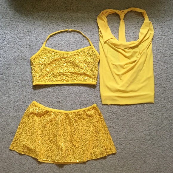 3 Piece Yellow Dancer Costume