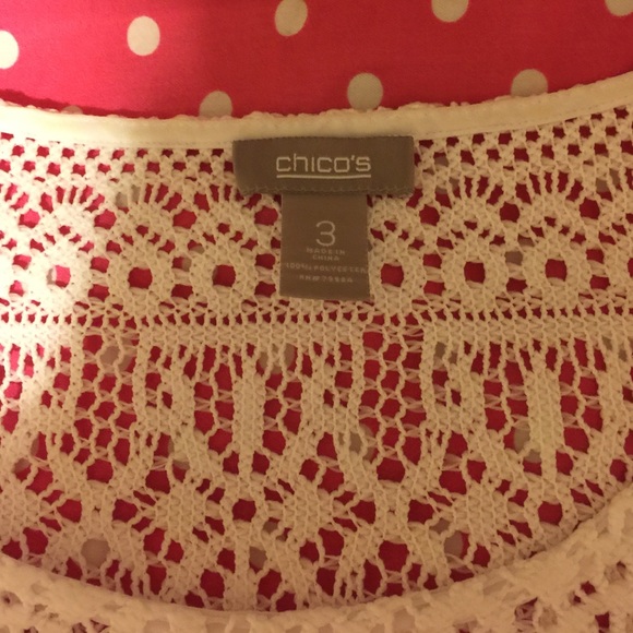 Chicos crochet shirt size 3 chicos 16/18