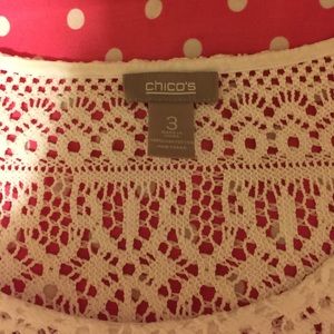 Chicos crochet shirt size 3 chicos 16/18