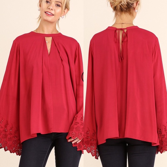 ❤HP❤A Line Top- DEEP RED - Picture 2 of 3