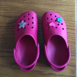 Hot pink crocs