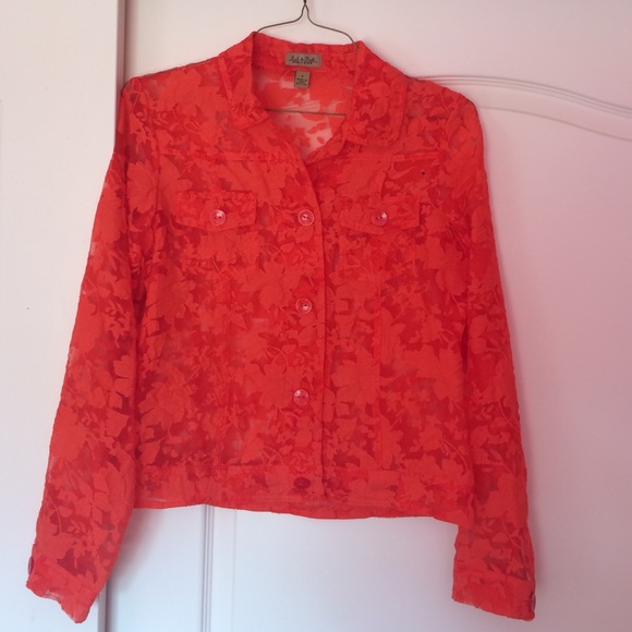 Orange lace jacket