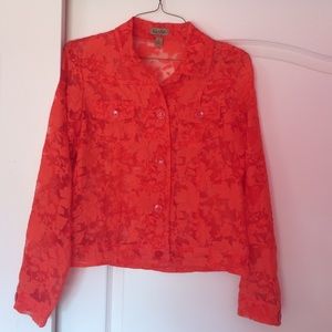 Orange lace jacket