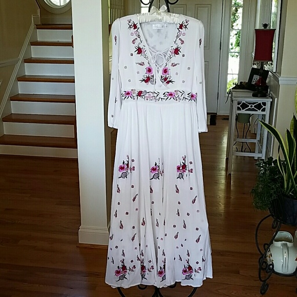 Chicwish Embroidered Maxi Dress