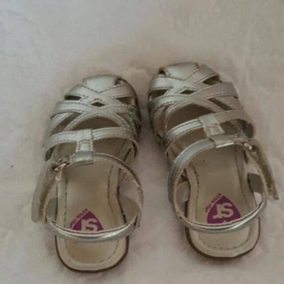 stride rite silver sandals