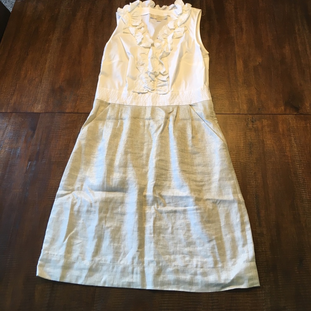 Loft white/metallic dress