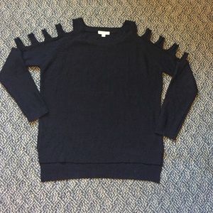 Black Cut Out Sweater