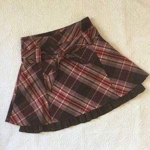Plaid skirt/kilt with ruffle