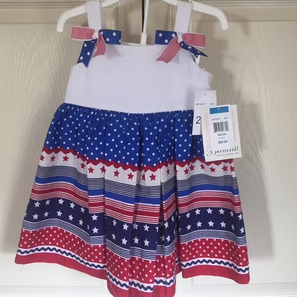 2 PC patriotic dress w/ white diaper cover 24M NWT