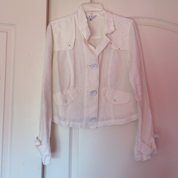 White linen Jean jacket