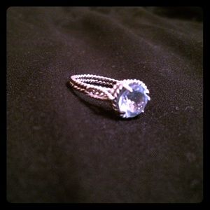Aquamarine Double Cable Ring