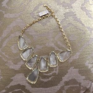 Harlow Statement Necklace Suspended Ivory Pearl