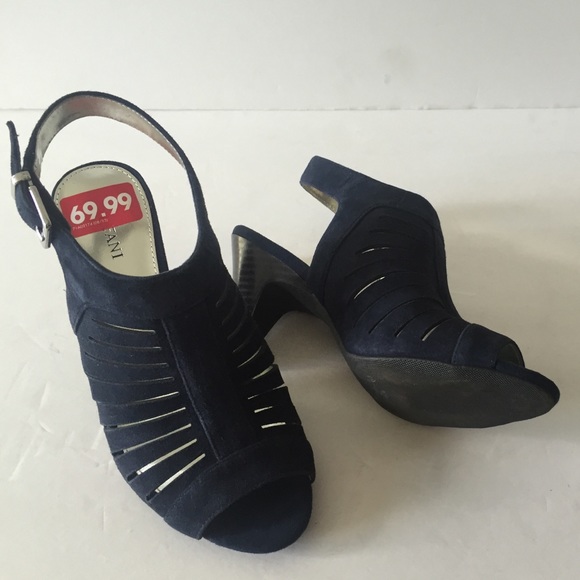 New suede, navy Alfani sling back heels