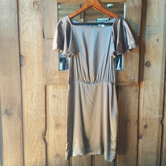 Silk Banana Republic Taupe Dress