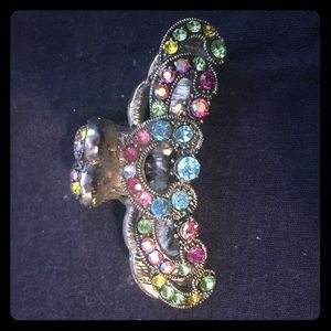 Rhinestone Metal Hair Clip Multi Colors