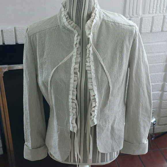 Anthropology Beaubois Seersucker Jacket szM/L NWOT