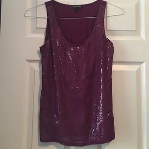 Sequin Lined Dressy Express Top XS