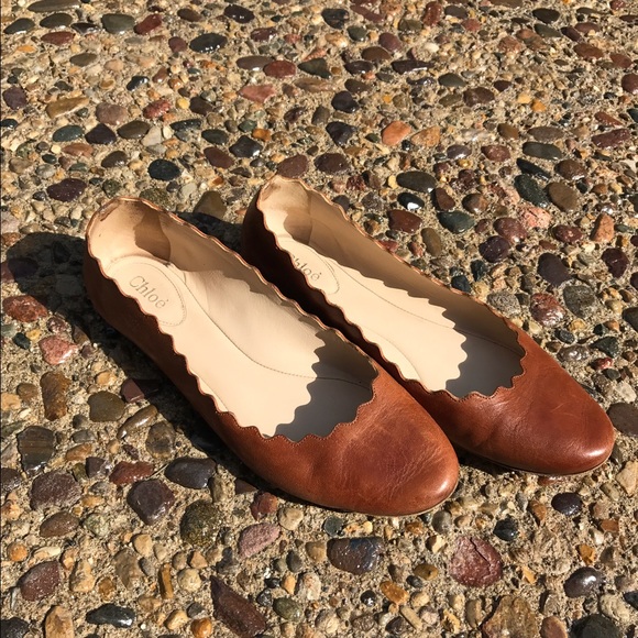 Chloe Scalloped Edge Flats Size 37 1/2