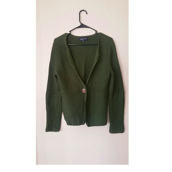 Green Cardigan Sweater