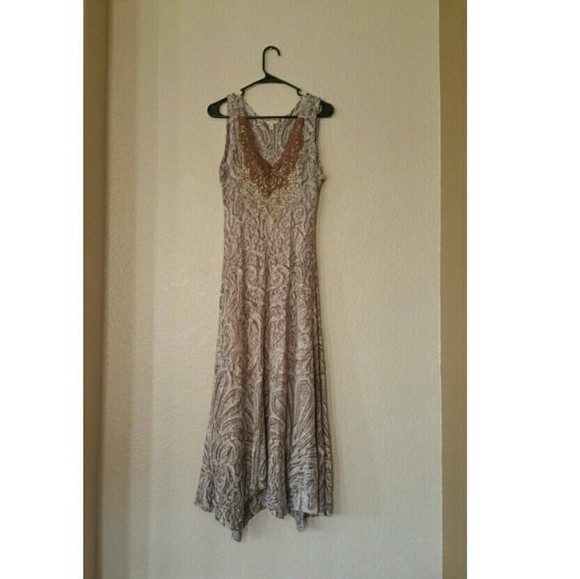 Light Brown and Tan Evening Dress