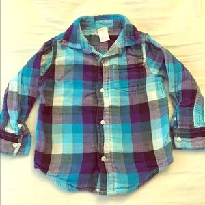 Plaid Flannel Long Sleeve - 3T - Girls
