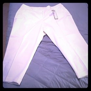 Lane Bryant The Ashley white crop dress pants