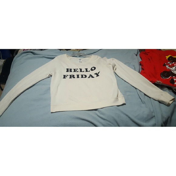 VS PINK Sweater 'Hello Friday'