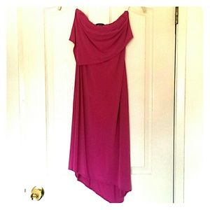 BCBG fuchsia strapless dress