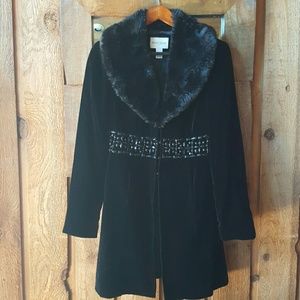 Black Velvet evening Coat