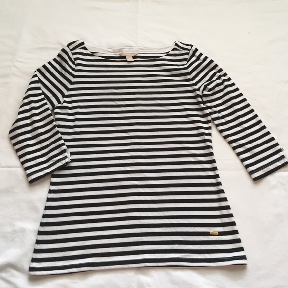 Banana Republic Black and White Stripe Shirt