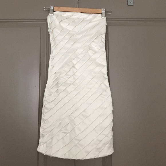 Bride! White satin mini dress